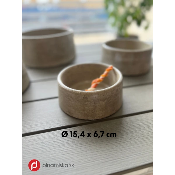 JUKO betónová miska pre psa 0,5l - rozmer 15,4 x 6,7 cm 1