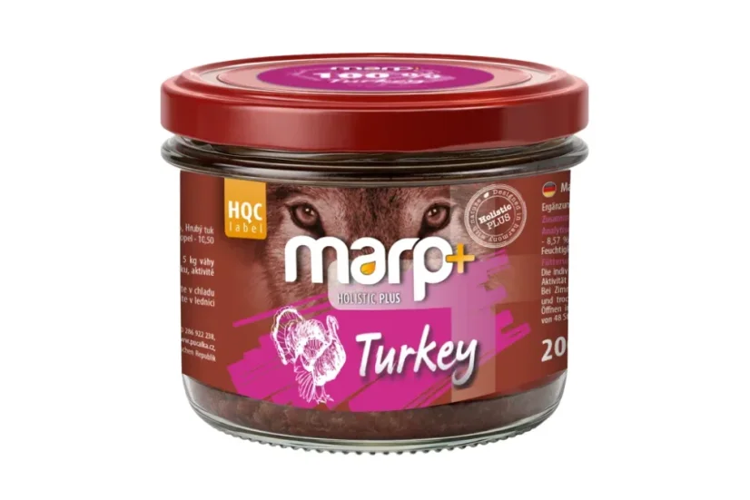 Marp Holistic Plus Turkey - konzerva pre psov  100% Morka v skle 200g