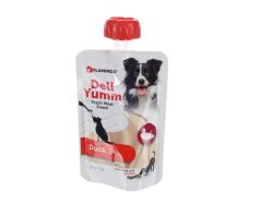 FLAMINGO DELI YUMM FRESH MEAT SNACK kačka 90g - pasta pre psa na lízanie