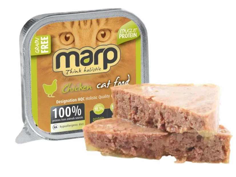 Marp konzerva pre mačky Chicken s kuracím - vanička pre dospelé mačky, mačiatka a mačky s nadváhou 16x100g