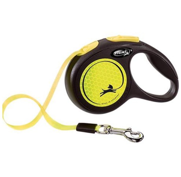 FLEXI Neon popruh S 5m žlté (do 15 kg)