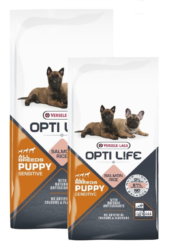 Versele Laga OptiLife Puppy Sensitive losos ryža 2x12,5kg