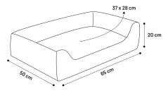 FLAMINGO Pelech Ziva Rectangle Terracotta 100x80x25cm