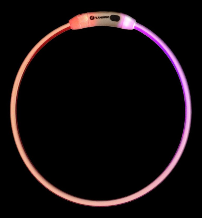 FLAMINGO LED COLLAR RAINA MULTICOLOUR 20-63CM 8MM