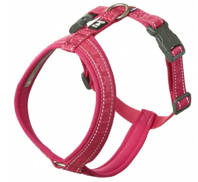 HURTTA Postroj Y Casual ECO ruby 60-70 - každodenný postroj pre psa ružový