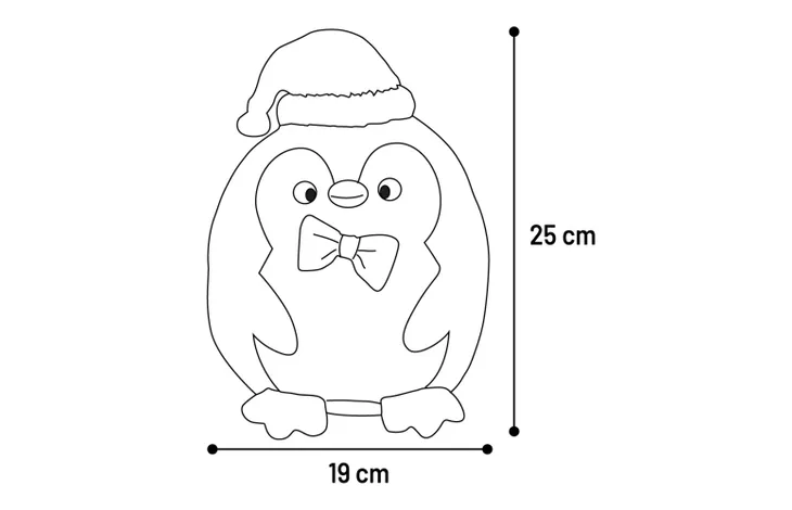 FLAMINGO Christmas Toy Bollo Penguin Black