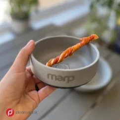 Marp  bambusová miska pre psy a mačky 360 ml modrá 1