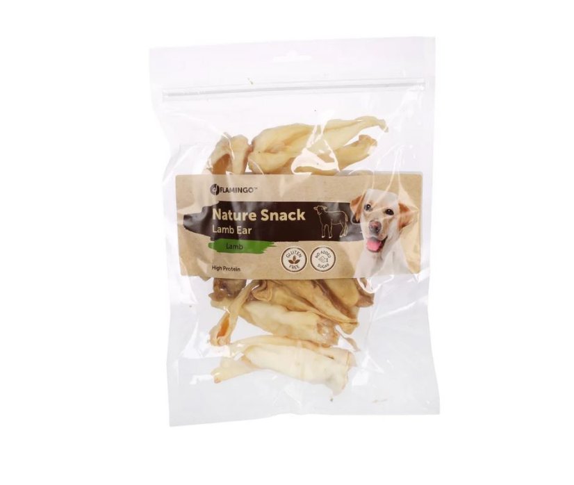 FLAMINGO NATURE SNACK jahňacie uši 200g