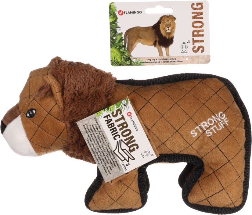 FLAMINGO TOY STRONG odolná hračka pre psa Lev 1