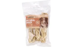 FLAMINGO NATURE SNACK jahňacia koža pletená úzka - prírodná maškrta na žuvanie