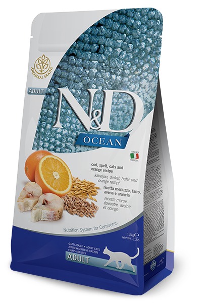 Farmina ND CAT LG adult codfish orange 1,5 kg Farmina ND CAT LG adult codfish orange 1,5 kg