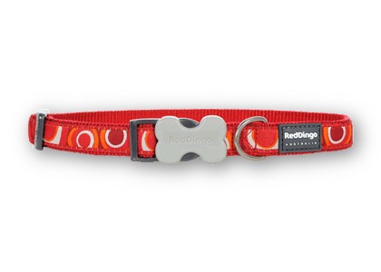 Red Dingo obojok Design Circadelic Red 1,8x30-45 cm červený