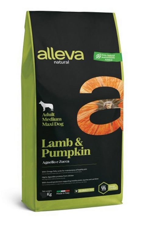 Alleva Natural adult M/MAX lamb pumpkin 12 kg