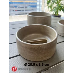 JUKO betónová miska pre psa 1,3l - rozmer 20,5x8,5 cm 1