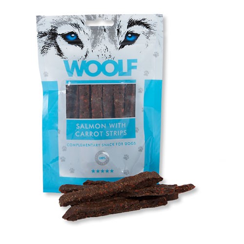 Woolf Dog Salmon Carrot Strips 100g
