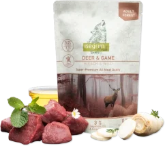 ISEGRIM ROOTS DEER & GAME Jeleň a zverina kapsička pre dospelého psa 410g