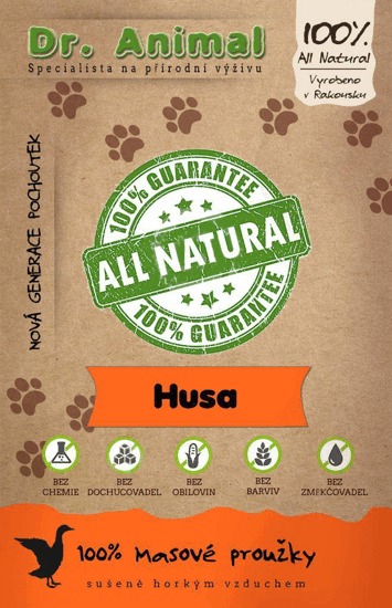 Dr. Animal Husacie mäsové prúžky 80 g