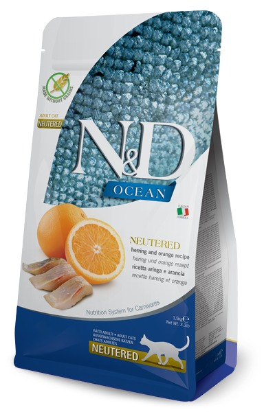 Farmina ND CAT GF adult neutered herring orange 5 kg