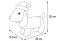 FLAMINGO Christmas Toy Tikko Dog Brown