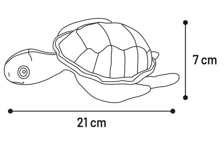 Flamingo Turtle - korytnačka pískacia látková hračka pre psa. Veľkosť S: 14 x 21 x 7 cm. 3