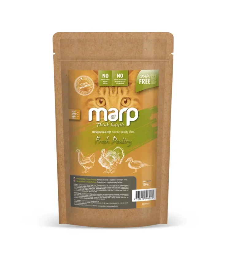 Marp Treats Holistic maškrty pre mačky Fresh Poultry 150g