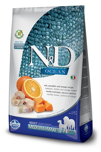 Farmina ND PUMPKIN adult M/MAX codfish orange 12kg