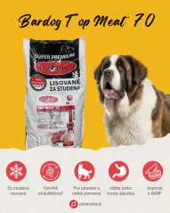Bardog TOP Meat 70 15kg za studena lisované krmivo pre dospelých psov - stredné a veľké plemeno 1