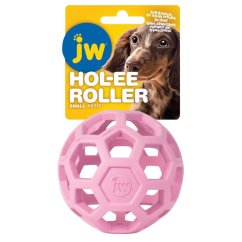 JW HOL-EE Roller L 15 cm Pink - dierovana loptička pre psa