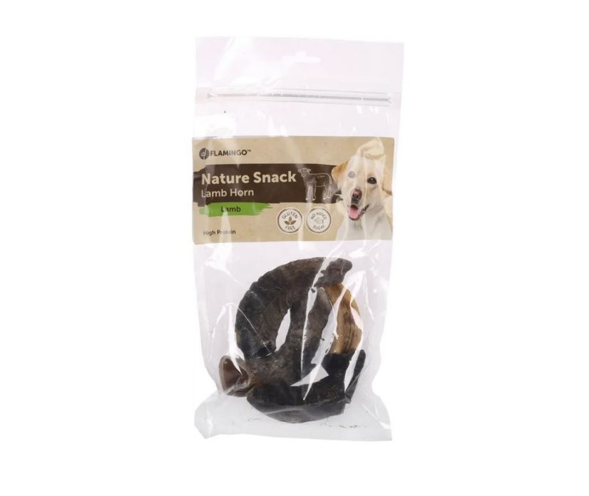 FLAMINGO NATURE SNACK jahňací roh 200g