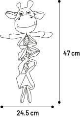FLAMINGO TOY TORRAS žirafa hračka pre psa na naťahovanie 24,5x10,5x47CM