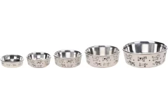 FLAMINGO BOWL JAPPIE miska pre psa s kreslenými psami 13,5 cm 450ml 1