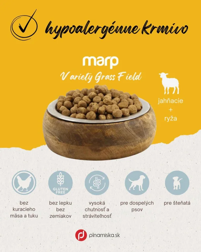 Marp Variety Grass Field jahňacie granule pre dospelé psy a šteňatá 12kg