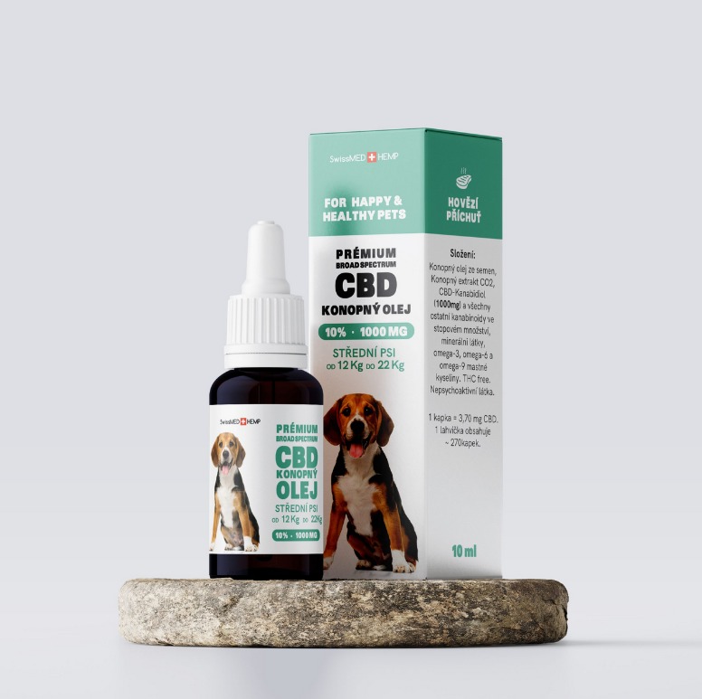 SwissMEDHEMP Olej CBD 10% pre psov 10 ml od 12kg do 22kg SwissMEDHEMP Olej CBD 10% pre psov 10 ml od 12kg do 22kg