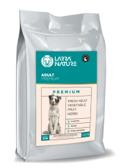 Larra Nature Adult Prémium 26/14 12 kg - krmivo pre dospelých psov s bežnou aktivitou všetkých plemien. Novy obal
