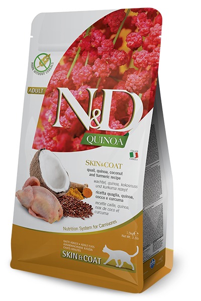 Farmina ND CAT QUINOA adult skin coat quail 1,5 kg