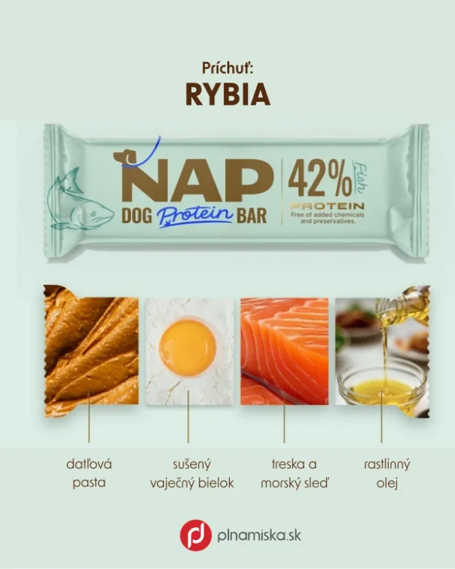 NAP proteínová tyčinka pre psa - rybia 50g 1