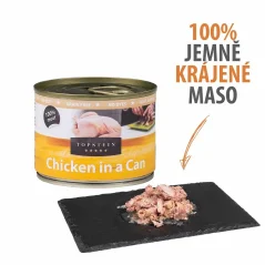 Topstein Kura v plechu 200g - 100% mäsová konzerva pre psa a mačku. 1
