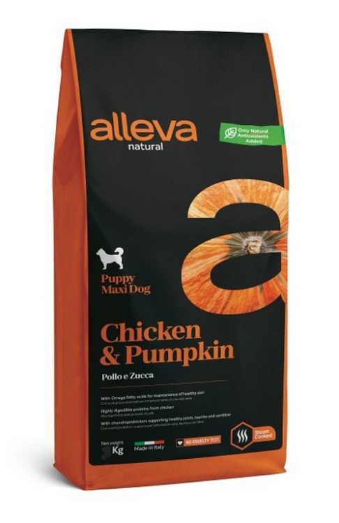 Alleva Natural puppy MAXI chicken pumpkin 12 kg