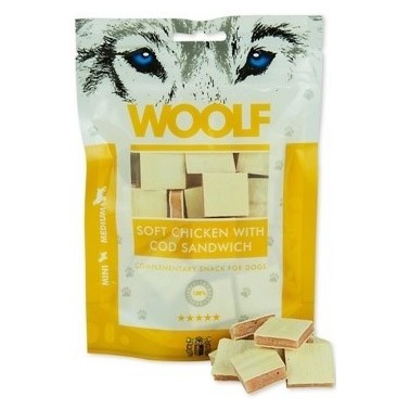 Woolf Dog Chicken Codfish Soft Sandwich 100g