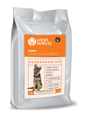 Larra Nature Puppy Large Breed 28/18 12 kg - krmivo pre šteňatá všetkých stredných a veľkých plemien 1