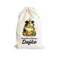 Vianočné vrecko s menom psa - personalizovaný darček pre psíčkara. Vrecko stromček Malé Prázdne 3 Vianočné vrecko s menom psa - personalizovaný darček pre psíčkara. Vrecko stromček Malé Prázdne 3