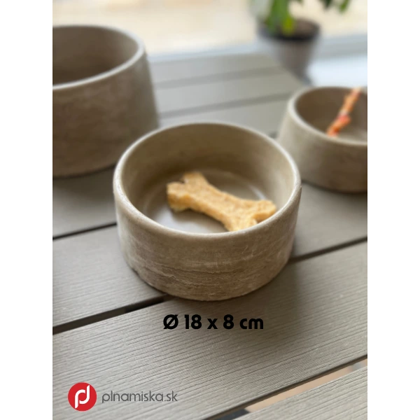 JUKO betónová miska pre psa 0,8l - rozmer 18 x 8 cm 1