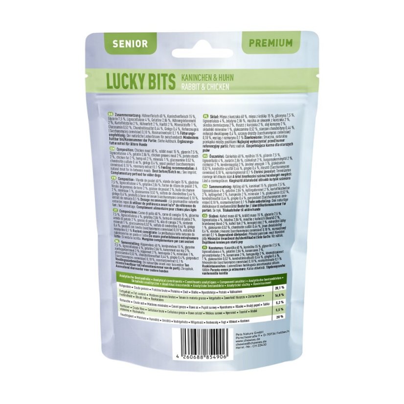Chewies Lucky Bits kura a králik, 80g