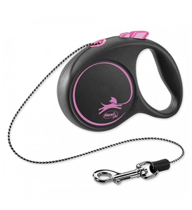 FLEXI Black Design lanko M 5m ružové (do 20 kg)