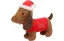 FLAMINGO Christmas Toy Tikko Dog Brown