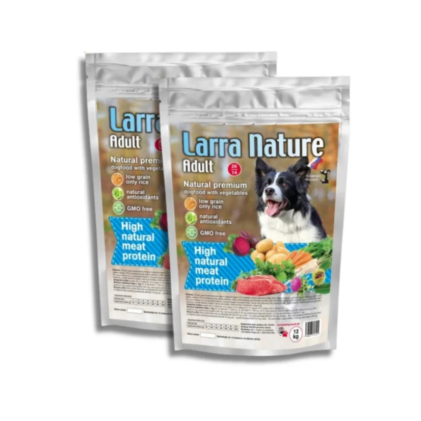 Larra Nature Adult Superpremium 26/14 2x12 kg krmivo pre dospelých psov-  malé a stredné plemeno 