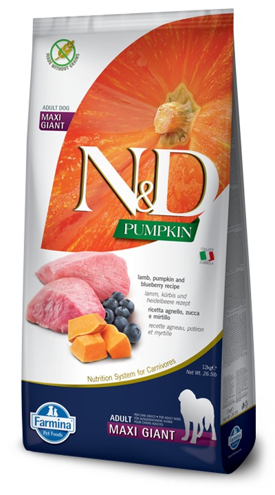 Farmina ND PUMPKIN adult GIANT lamb blueberry 12kg