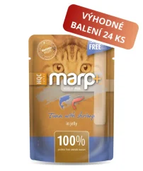 Marp Holistic+ kapsička pre mačky Tuniak s krevetami v želé 24x55g