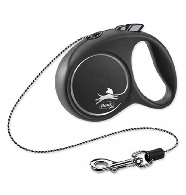 FLEXI Black Design lanko M 5m čierne (do 20 kg) FLEXI Black Design lanko M 5m čierne (do 20 kg)