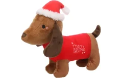 FLAMINGO Christmas Toy Tikko Dog Brown